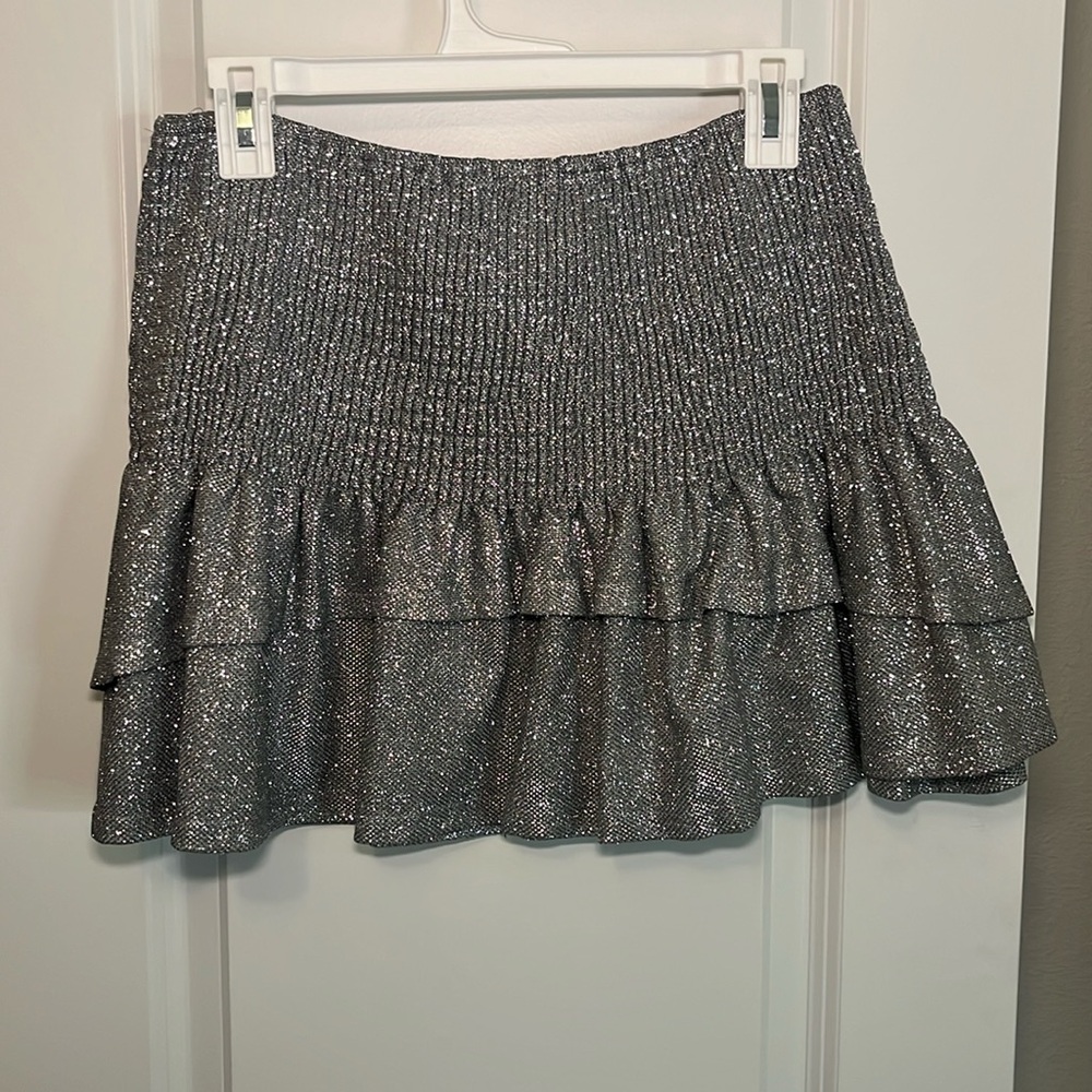 Silver glitter skirt